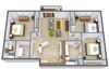 Sunwood Apartments | Three Bedroom | Plan 32B Sunwood Apartments | Three Bedroom | Plan 32B